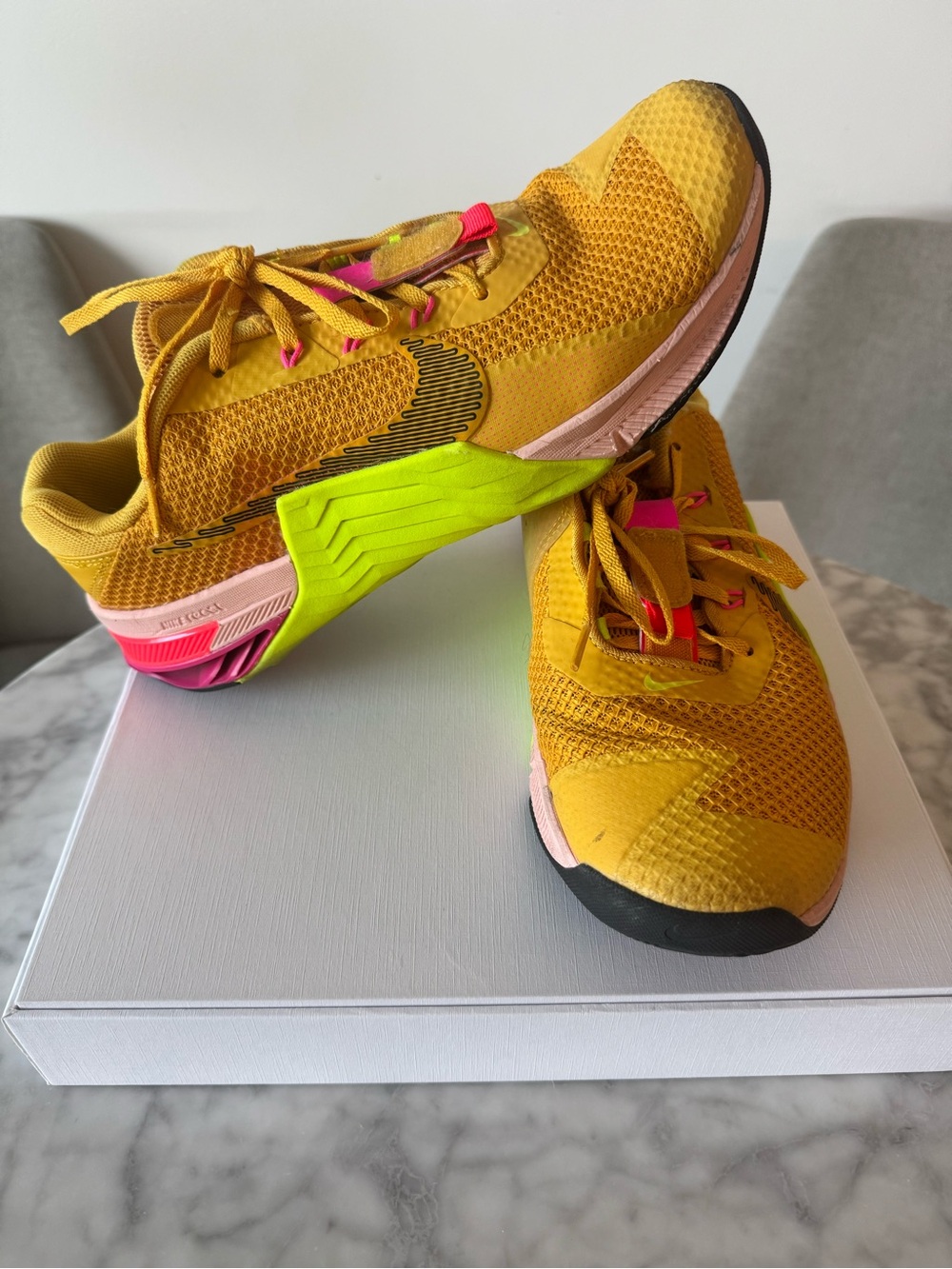 Nike Athletic Running Sneakers with Neon Accents